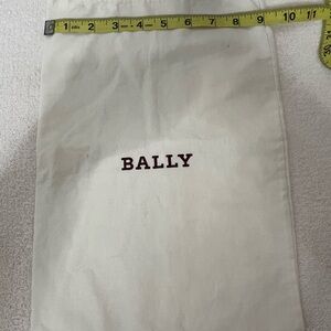 Bally Cream Dust Bag with Burgundy Logo
